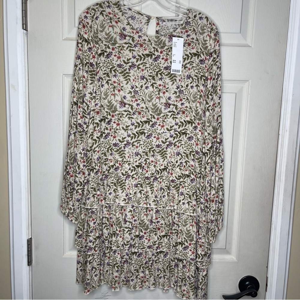 Urban Outfitters Floral Boho Tiered Dress Sz M